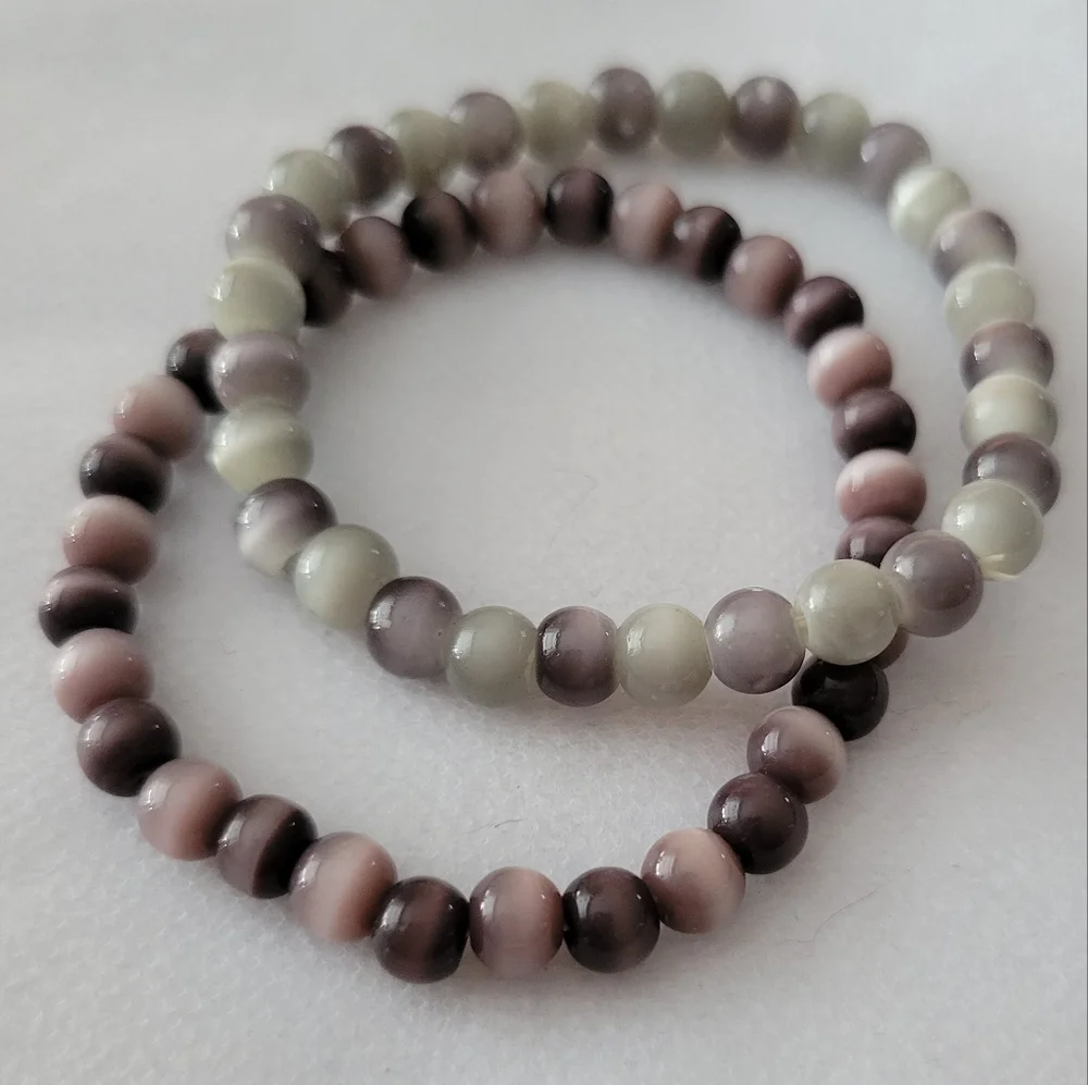 Beaded Stretch Bracelets Set Of 2 - Picture 5 of 7